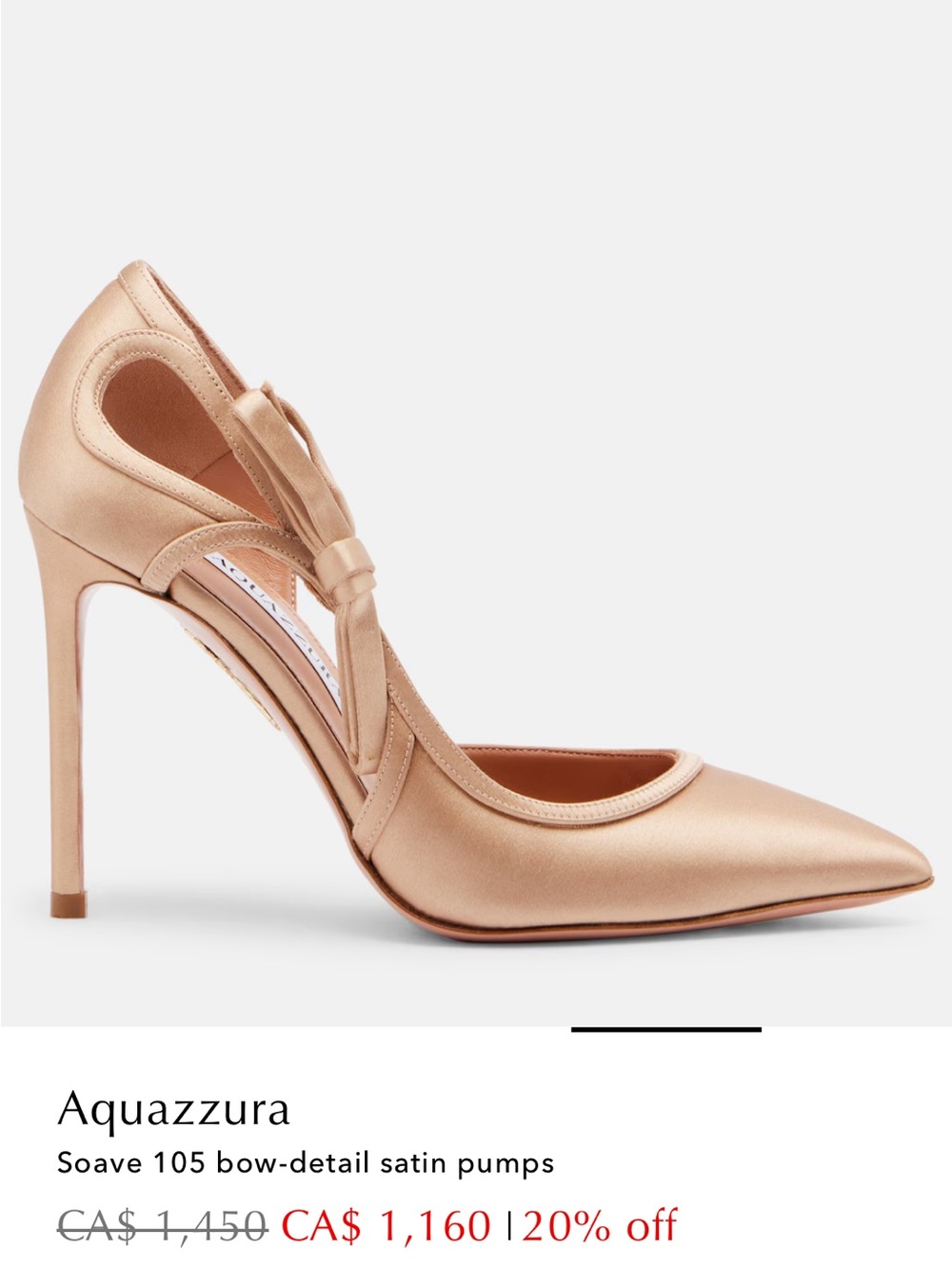 Aquazzura Soave Satin Pumps